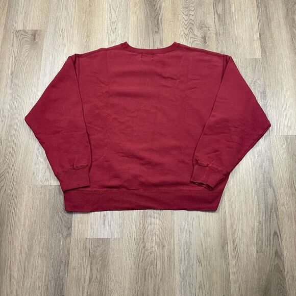 Roots Athletics Sweatshirt Mens XL Red Crewneck Pullover Flag Logo International - Picture 10 of 14